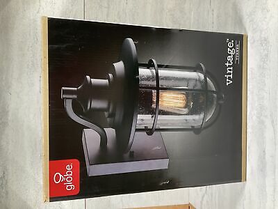 Turner 1-Light Black Outdoor Wall Lantern Sconce by Globe Electric (6922790273207)